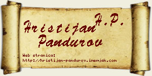 Hristijan Pandurov vizit kartica